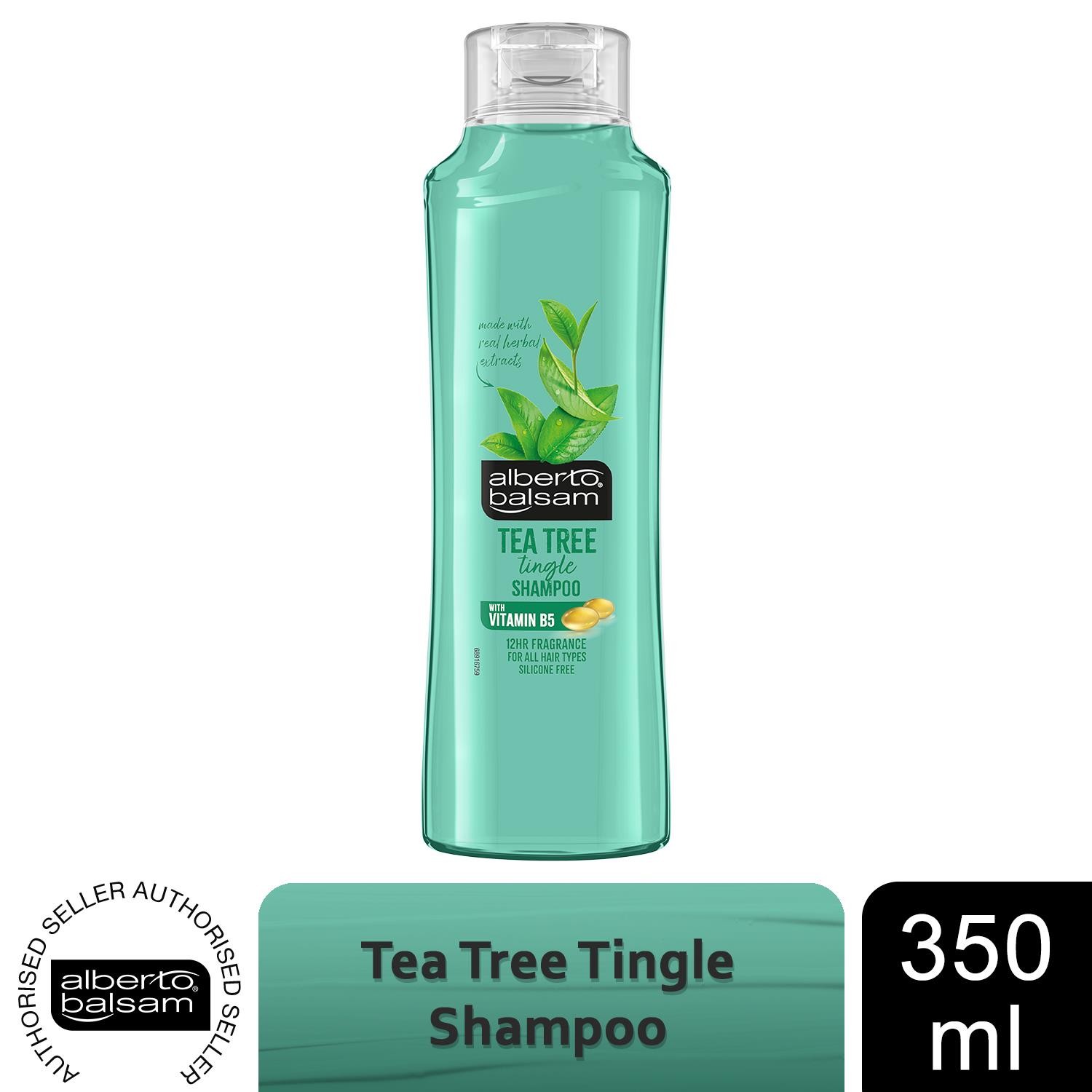 Alberto Balsam Silicone Free Shampoo Tea Tree Tingle with Vitamin B5, 350ml