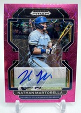 2022 Panini Prizm #PDP150 Nathan Martorella Base Autographs Neon Pink Velocity