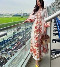 ZIMMERMANN Dress Size 4 AU 16/ US 12 Vacay Billow Maxi Floral Linen Long Sleeve