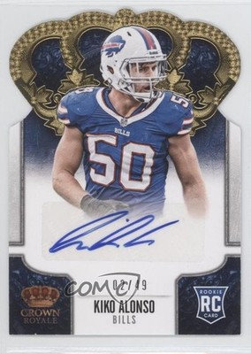 2013 Crown Royale Gold Die-Cut Signatures 2/49 Kiko Alonso Rookie Auto RC 1u9
