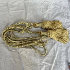 2Piece Curtain Holdbacks Rope Tie Backs Tassel Tiebacks Window Home Decor