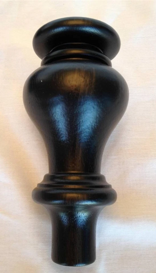 Sofá silla sofá madera tulipán moño torneado negro muebles patas, 7-1/16", 4 patas Foto 3 de 4