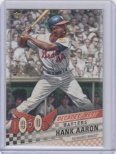 2020 Hank Aaron Topps Decades Best CELEBRATION GOLD SP /100 - HA Braves