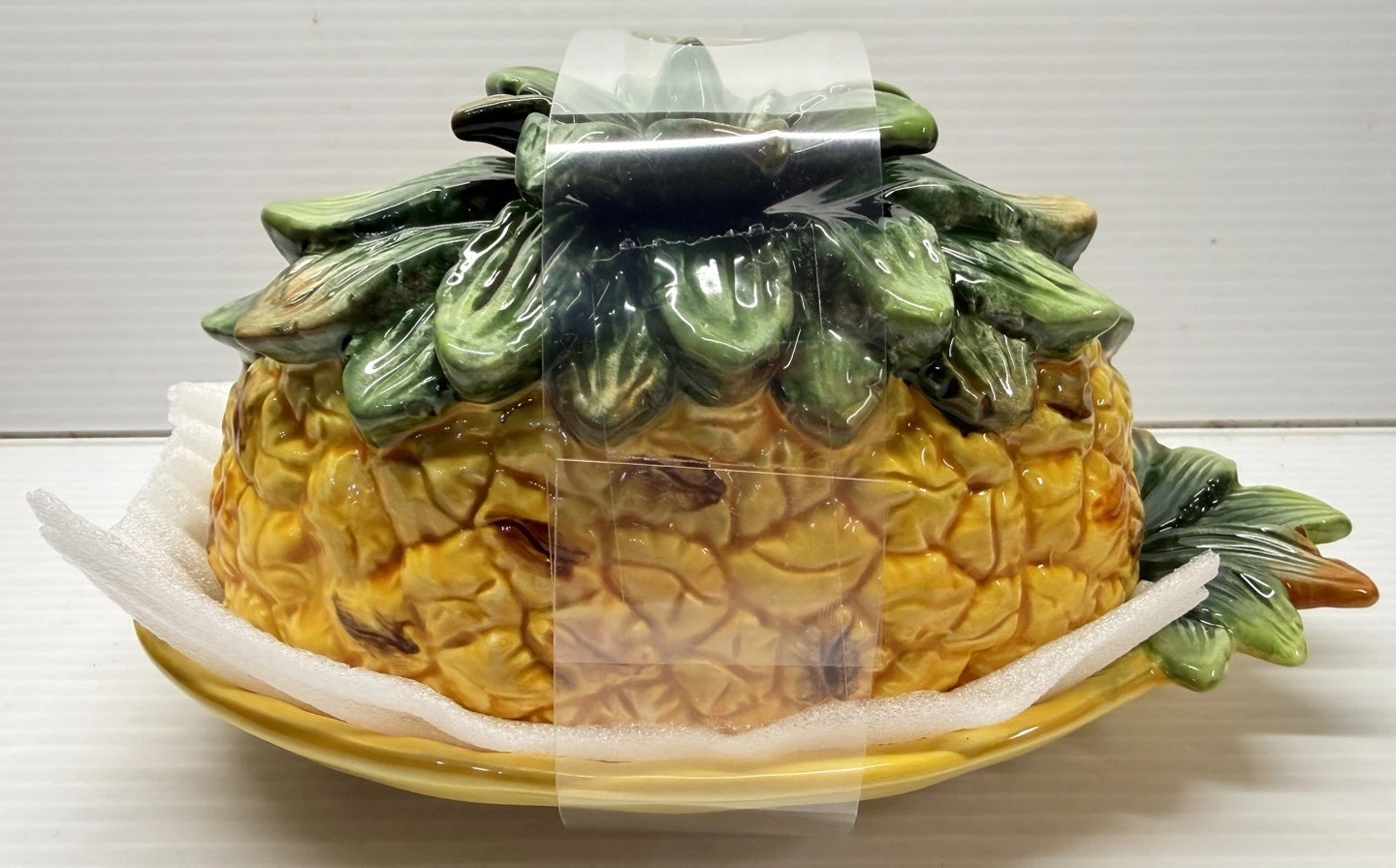 Corner Ruby Tropical Fruit Collection Pineapple Butter Dish -hard To Find - New