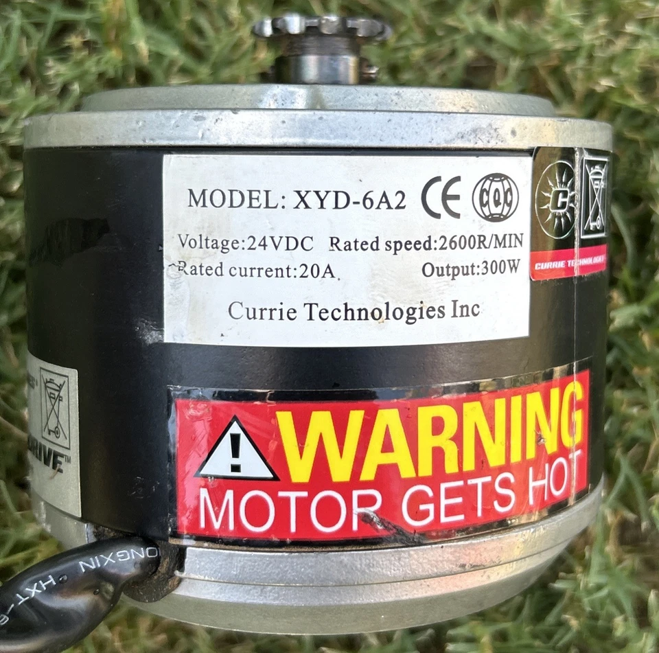 Currie Technologies Scooter Motor Model XYD-6A2 24volt 2600R/MIN 20Amp 300 Watt - Image 3 of 4