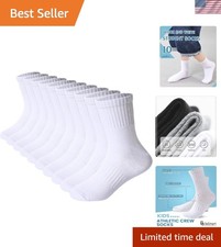Best Gift: Kids Athletic Socks - 10 Pairs Cozy Crew Socks for Any Occasion