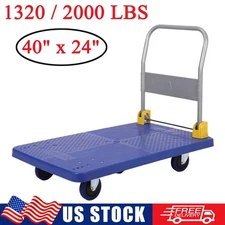 Foldable Platform Truck Hand Flat Push Dolly Cart Warehouse Loading and Moving