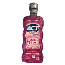ACT Kid Anticavity Fluoride Mouthwash Bubble Gum Blowout 16.9 fl oz Alcohol Free