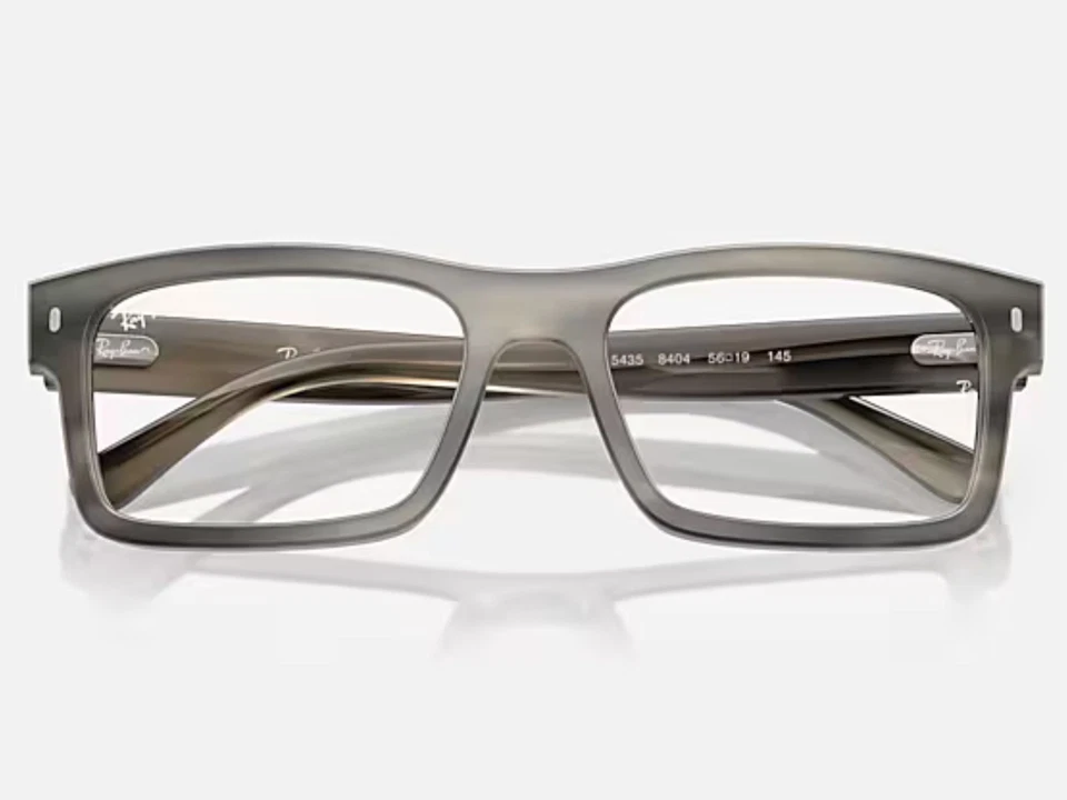 雷朋 RB5435 眼镜 - 8404 抛光哈瓦那灰色 - 演示镜头 - 全新 — 第 4/4 张图片