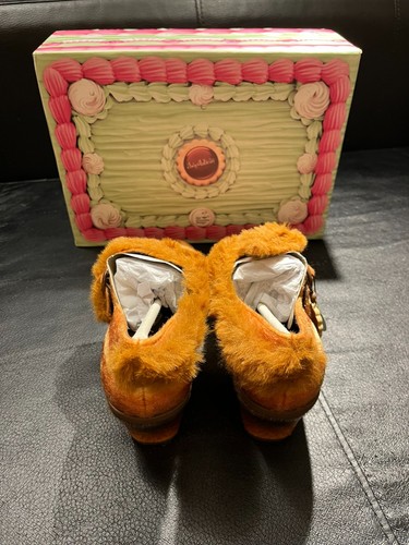 Scarpe con tacco design cioccolata calda donna taglia UK 3 marroni coniglietto viso nutty guance - Foto 2 di 8