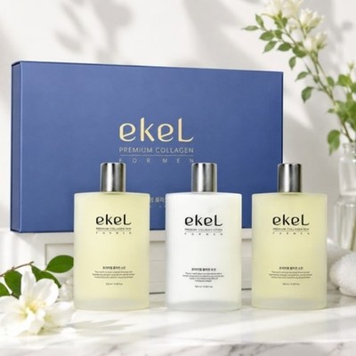 EKEL Premium Collagen For Men Skin Care Set (2 Skin + 1 Lotion) For Homme NEW
