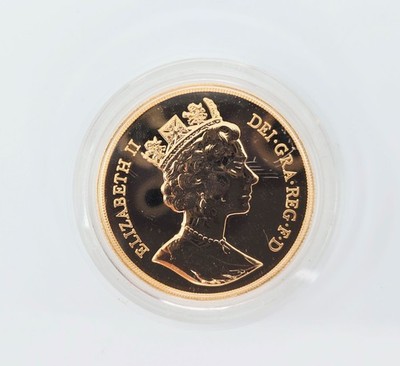 1987-U Great Britain Elizabeth II Sovereign 5 Pounds Gold Coin