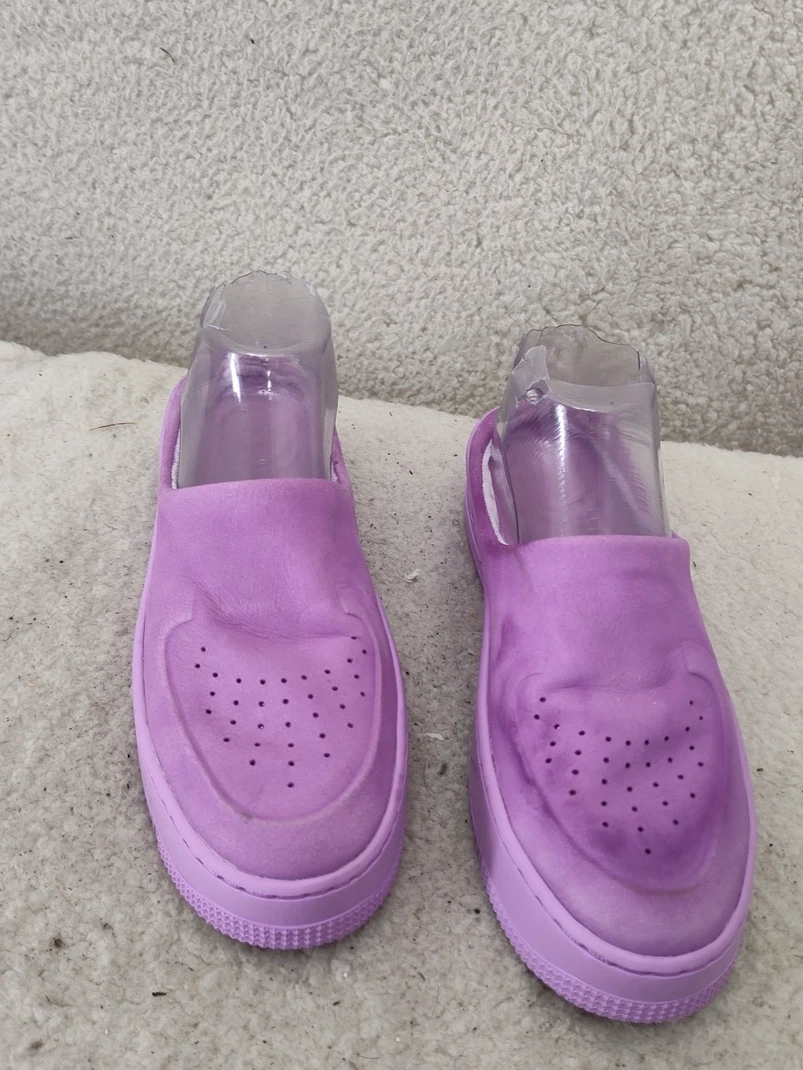 Nike Air Force 1 Lover sandali donna 8 5 viola scamosciati slip on scarpe basse mulettiere