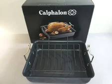 Calphalon Contemporary 1805 Nonstick 13"x16" Hard Anodized Aluminum Roaster Set 