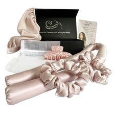 100 Pure Mulberry Silk - Heatless Hair Curler KIT with Pure Silk Cap Bonnet 