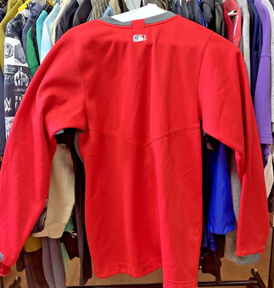 Los Angeles Angels Nike Charcoal Dri-Fit Authentic Pullover Sweatshirt Sz Small - Image 2 of 4