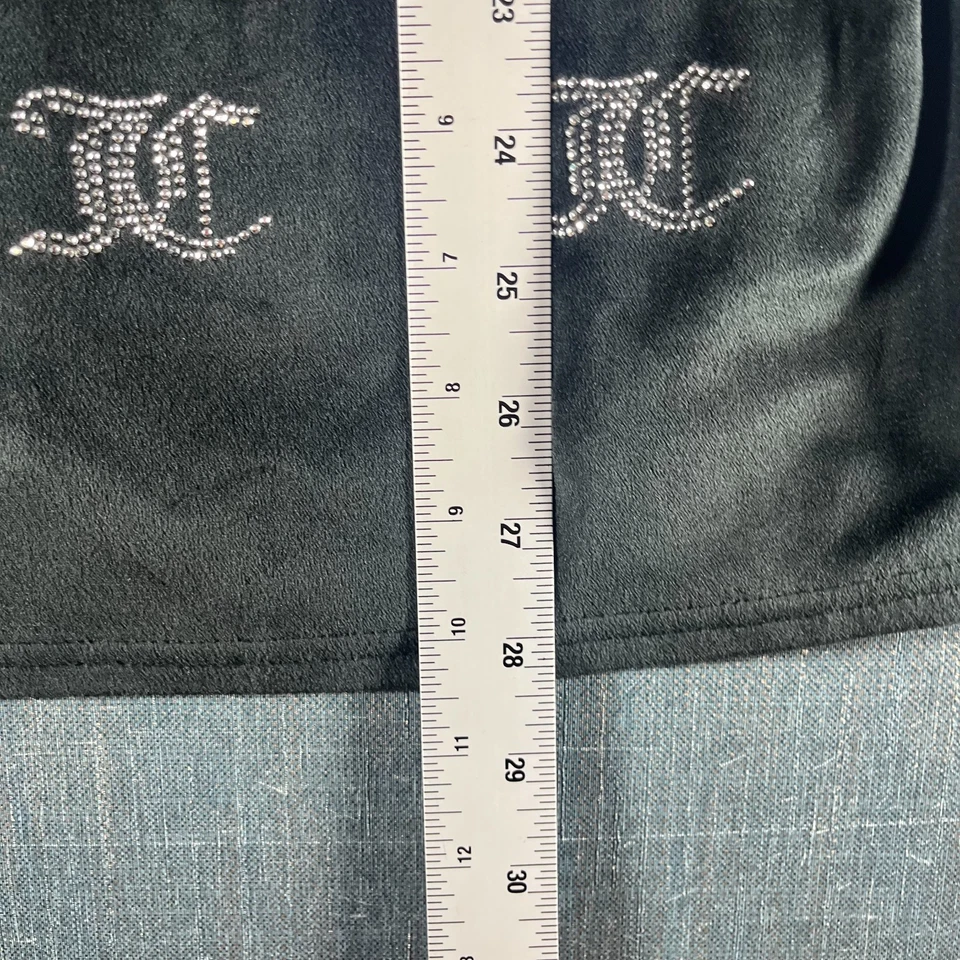 Juicy Couture Women's Nightie Size M Black Velvet Rhinestone Logo Slip Sleepwear - Image 4 of 4