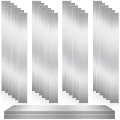 24 Pcs 304 Stainless Steel Strips Metal Shim Stock Assortment 1'' Width X 12'' Len