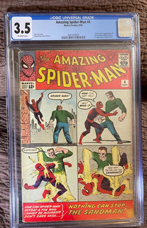AMAZING SPIDER MAN #4 CGC 3.5 1963 Flat Solid Example LOW STARTING BID