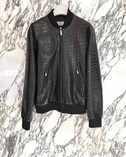 An Exceptional Hermes Matte Crocodile Leather Jacket Size 46