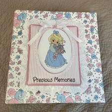 Vintage Precious Moments 3 Ring Scrapbook Memory Photo Binder For 8.5x11 Pages