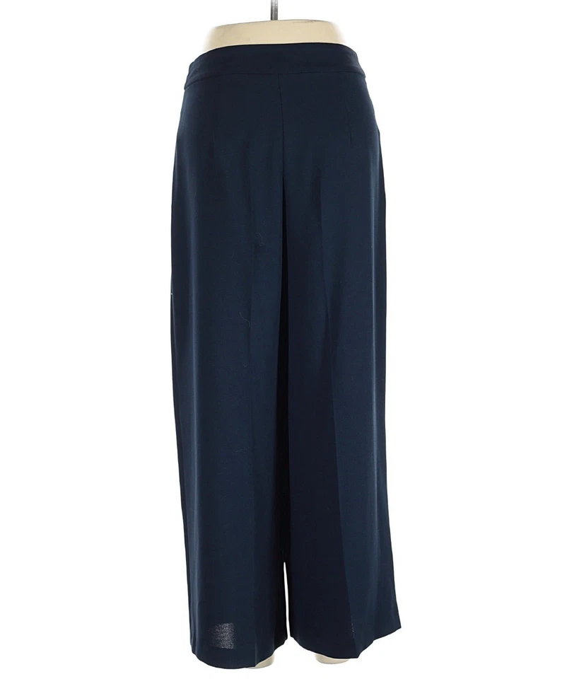 Pantalones de vestir TOPSHOP para mujer talla 8 azul marino pierna ancha con cierre de dos botones Foto 2 de 3