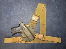 GunfightersINC Kenai Chest Holster for Ruger American 9mm Compact Pistol