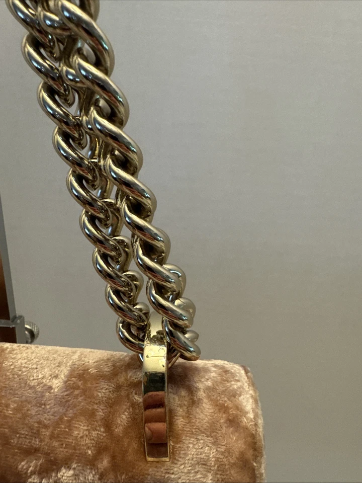 Kate Spade Blush Fur Silver Chain Crossbody Bag Purse - Image 4 of 4