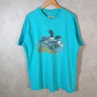 Vintage L.L.Bean Graphic Wildlife USA 90s Single Stitch T-Shirt Men’s XL Blue