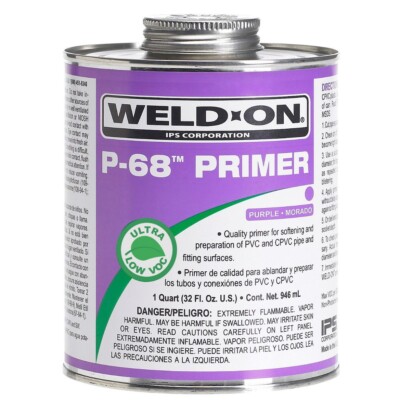 Weld-On Quart (#10210) P-68 Primer Pvc/Cpvc Quart