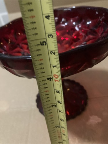 Ruby Red Glass Pieces Lot of 4 Vintage Elegant - Picture 10 of 22