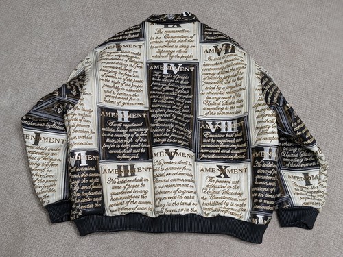 Al Wissam Bill Of Rights Leather Jacket Size 58 SPECIAL EDITION! RARE FIND! - Picture 3 of 12