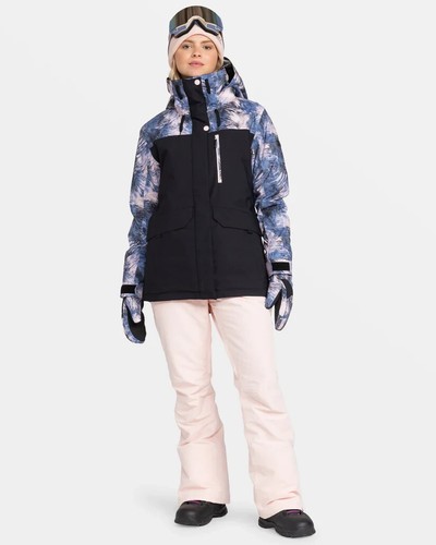 Women's ROXY Dawnrae Parka Snow Jacket - WILD WIND DARKNIGHT (bqy1) - Picture 4 of 10