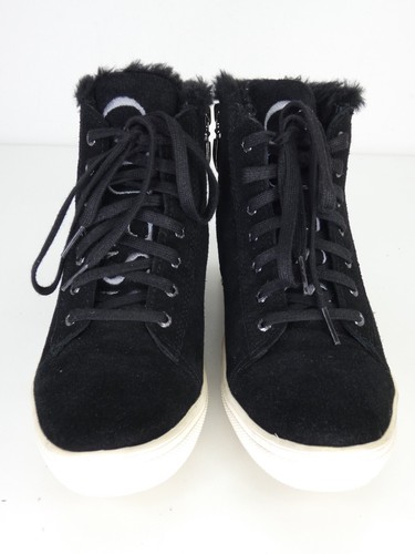 Guess Shoes Boots Trainers Fur Lined Black Suede High Top EU 38 UK 5 - Picture 6 of 14