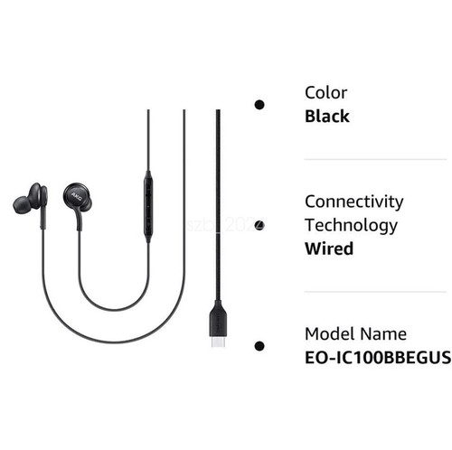 Original Samsung Kopfhörer AKG USB-C In-Ear Ohrhörer Galaxy S25 S24 S23 S22 A55 - Zdjęcie 8 z 8