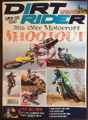 Dirt Rider Shoot Out Motocross Mma Goes Moto bike Dec 2015 Jan 2016 FREE SHIPPIN