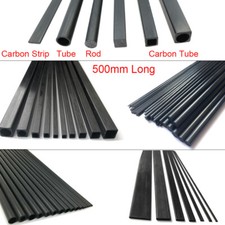 Carbon Fiber Solid Rod Strip Flat Bar Square Round Tube RC Airplane 200/500mm