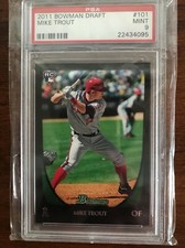 Mike Trout 2011 Bowman Draft PSA 9 