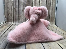 Parents Choice Pink Elephant Baby Security Blanket Flowers Satin Lovey Walmart