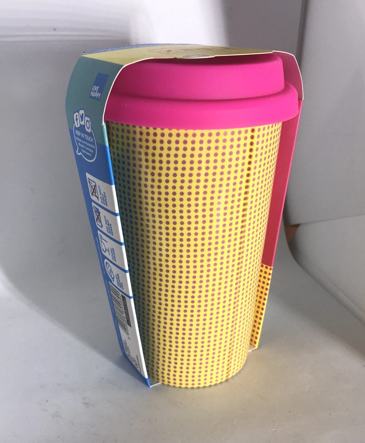 Mustard T-Rex Travel Mug - Thumbnail 3