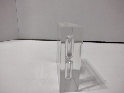 Acrylic Paperweight Advertisement With Hr. Glass American Machine & Metals 25 Yr - Picture 2 of 6