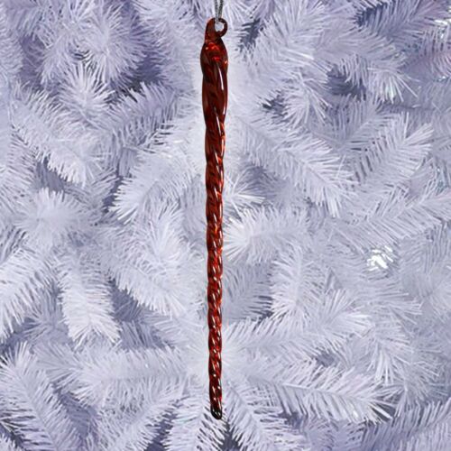 6" RED Glass Icicles - 12 Quantity - Christmas Holiday Ornaments - Picture 1 of 2