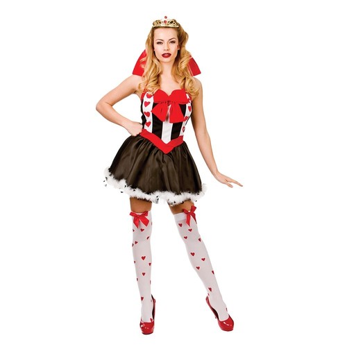 Costume Carnevale Donna Da Sexy Regina Di Cuori Vestito Per Travestimento  Adulto | eBay