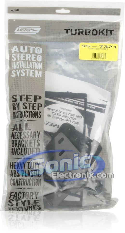 Kit de tablero de instalación doble DIN Metra 95-7321 para Select 2005-09 Kia/Hyundai Foto 4 de 4