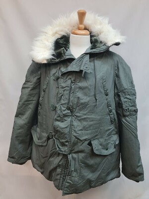 Neu selten Original US Ausgabe Vintage USAF N3B Cold Weather ECW Parka Jacke Small