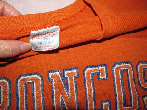 Original VTG 70s Denver Broncos 7 Craig Morton era Rawlings orange jersey S / M - Picture 4 of 6