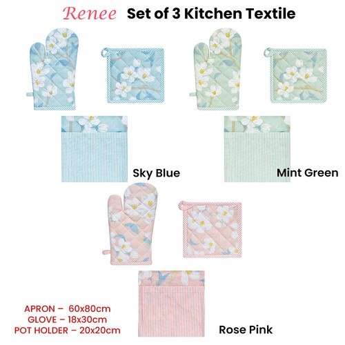Juego de 3 cubiertas de algodón Renee textiles de cocina - Imagen 2 de 9