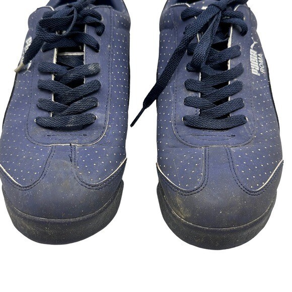 PUMA スニーカー Puma Roma Perforated Peacoat Men's 9 Blue Shoes Sneakers