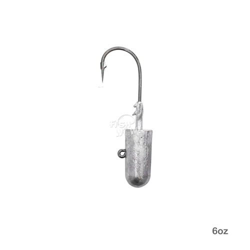 Menge 5 Angeln 6 Unzen Kugel Jig Kopf 10/0 Mustad Haken 32786 Nickel 2x stark einfach - Bild 3 von 8