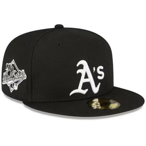 NEW Oakland Athletics Black 1989 World Series Men's 59FIFTY Fitted Cap-5950 Hat